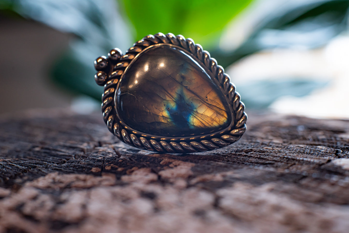 Labradorite Statement Ring