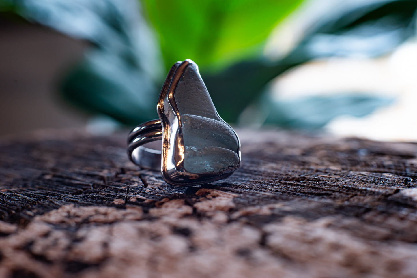 Seafoam Green Sea Glass Ring